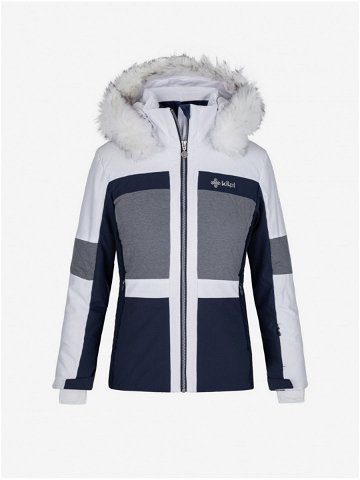 Bílo-tmavě modrá dámská lyžařská zimní bunda Kilpi Alsa-W
