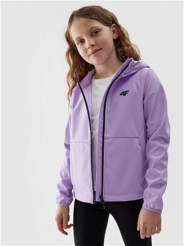 Dívčí softshellová větruodolná bunda membrána 5000 – fialová