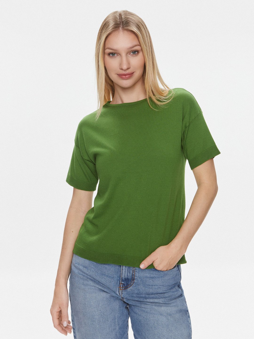 United Colors Of Benetton T-Shirt 103CD102M Zelená Regular Fit