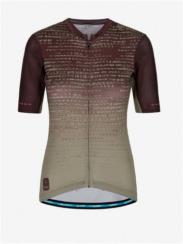 Khaki-vínový dámský cyklistický dres Kilpi RITAEL-W