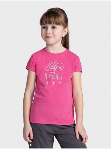 Tmavě růžové holčičí tričko s potiskem Kilpi MALGA