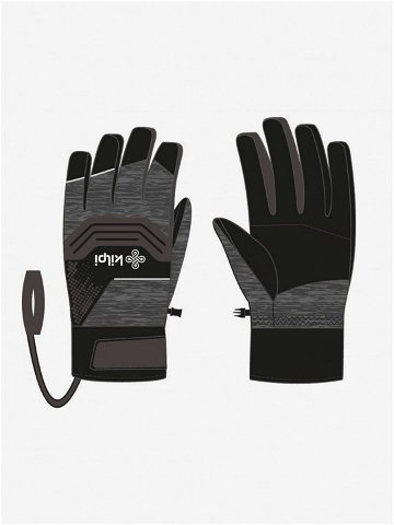 Tmavě šedé unisex lyžařské rukavice Kilpi SKIMI