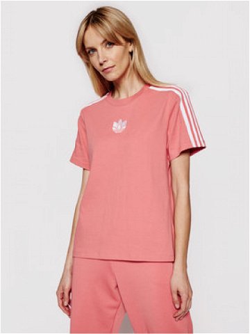 Adidas T-Shirt adicolor 3D Trefoil GN6702 Růžová Loose Fit
