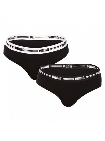 2PACK dámské kalhotky brazilky Puma černé 603043001 200 XS