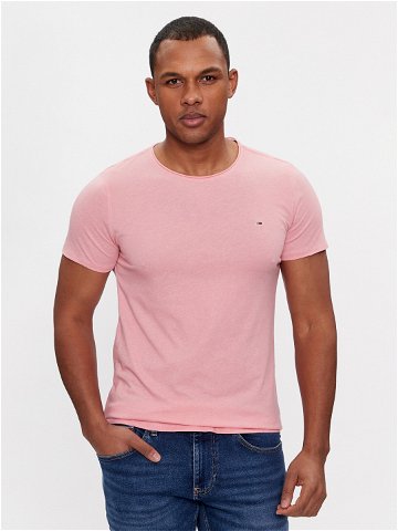 Tommy Jeans T-Shirt Jaspe DM0DM09586 Růžová Slim Fit