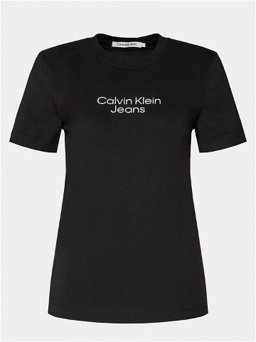 Calvin Klein Jeans T-Shirt Institutional J20J223222 Černá Regular Fit