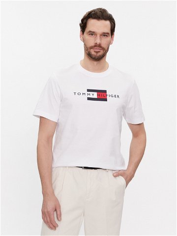 Tommy Hilfiger T-Shirt Flag Tee MW0MW37859 Bílá Regular Fit