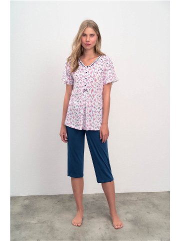 Vamp – Dvoudílné dámské pyžamo 16005 – Vamp Barva blue royal Velikost 6XL