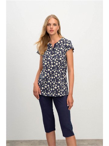 Vamp – Dvoudílné dámské pyžamo 16206 – Vamp Barva blue marine Velikost S