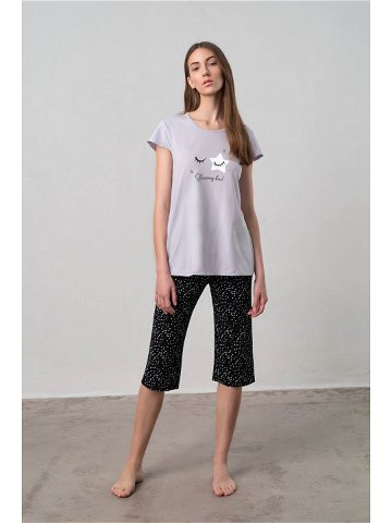 Pyžamo s krátkým rukávem model 17170675 – Vamp Barva LILLA Velikost XL