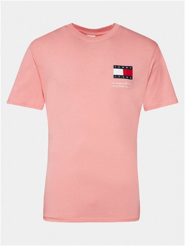 Tommy Jeans T-Shirt Essential DM0DM18263 Růžová Slim Fit