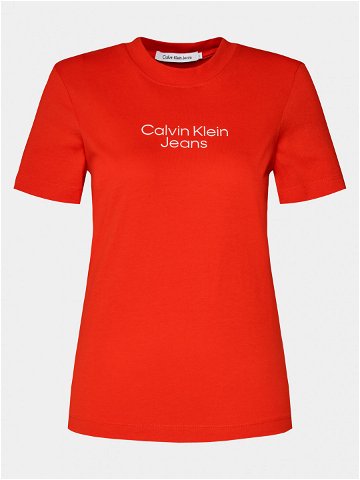 Calvin Klein Jeans T-Shirt Institutional J20J223222 Červená Regular Fit