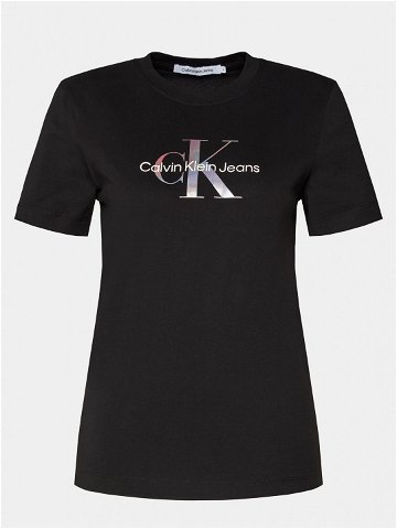 Calvin Klein Jeans T-Shirt Diffused Monologo J20J223264 Černá Regular Fit