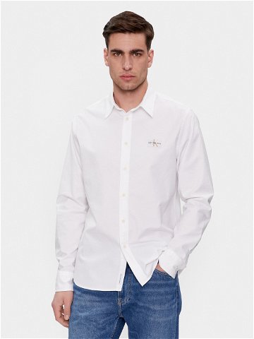 Calvin Klein Jeans Košile Oxford J30J325027 Bílá Slim Fit