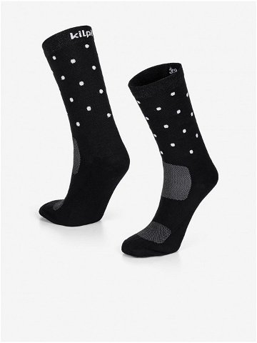 Černé unisex puntíkované ponožky Kilpi DOTS