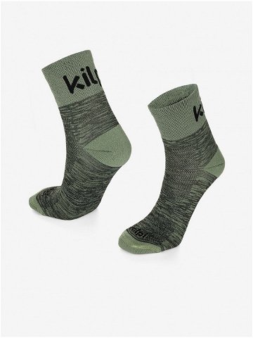 Khaki unisex sportovní ponožky Kilpi SPEED