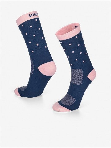 Růžovo-modré unisex puntíkované ponožky Kilpi DOTS