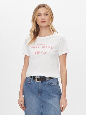 Pepe Jeans T-Shirt Harbor PL505743 Bílá Regular Fit