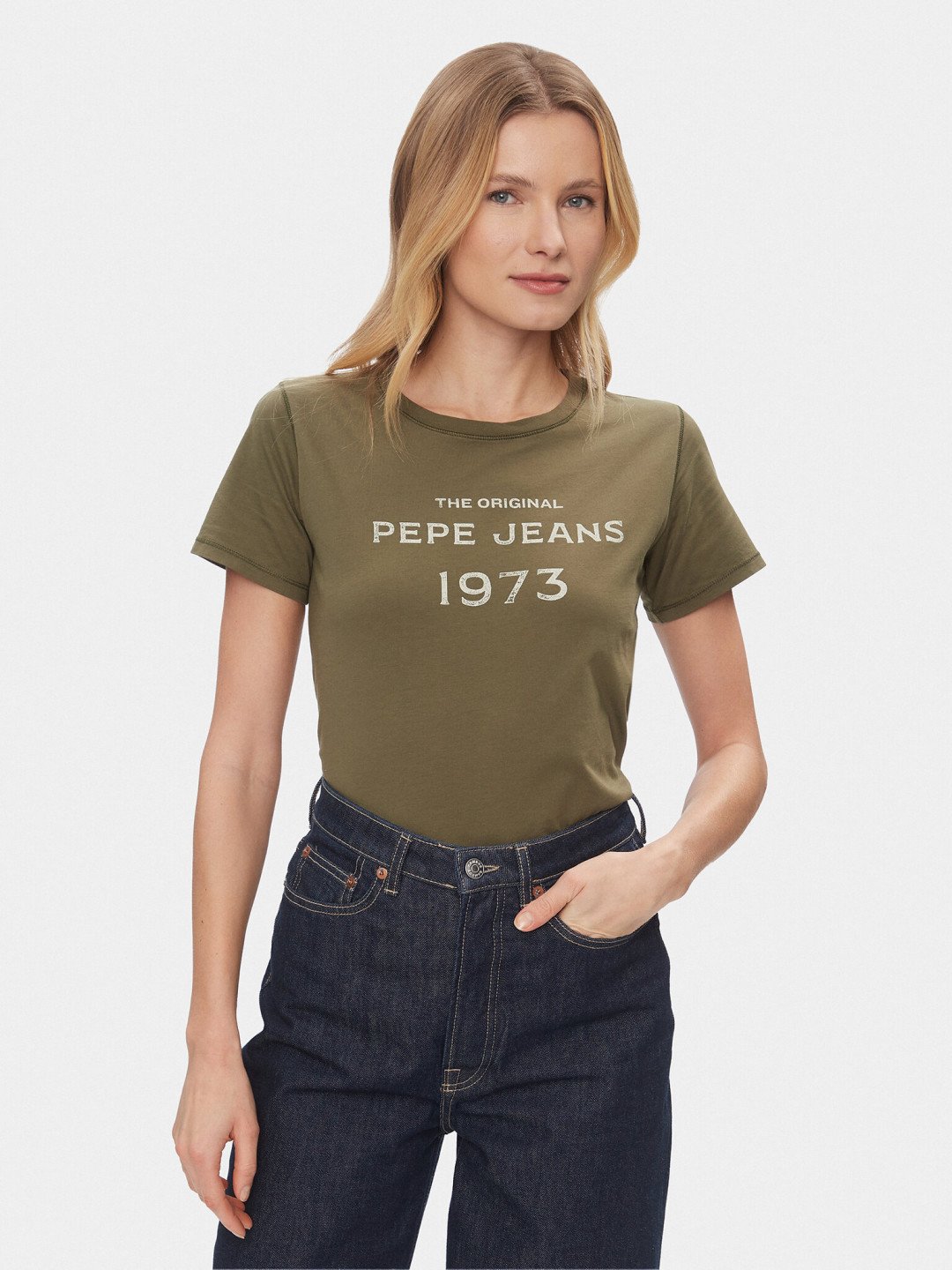 Pepe Jeans T-Shirt Harbor PL505743 Zelená Regular Fit