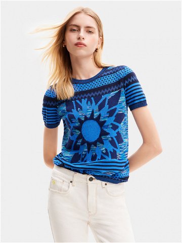 Desigual T-Shirt Sun Blue 24SWTK74 Modrá Regular Fit