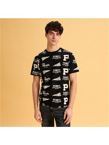 Sinsay – T-Shirt mit aufdruck Snoopy – Černý