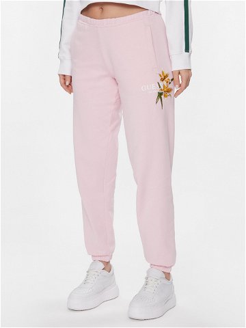 Guess Teplákové kalhoty V4GB04 KC6V1 Růžová Regular Fit