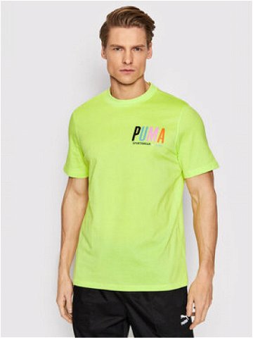 Puma T-Shirt SWxP Graphic 533623 Žlutá Regular Fit