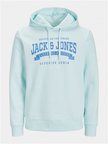 Jack & Jones Mikina Logo 12233597 Světle modrá Standard Fit