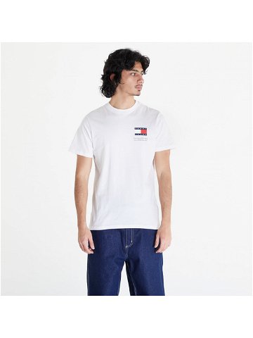 Tommy Jeans Slim Essential Flag Short Sleeve Tee White