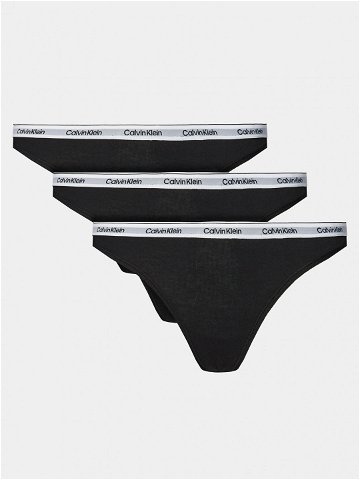 Calvin Klein Underwear Sada 3 kusů string kalhotek 000QD5209E Černá