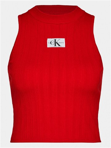 Calvin Klein Jeans Top Label J20J223151 Červená Slim Fit