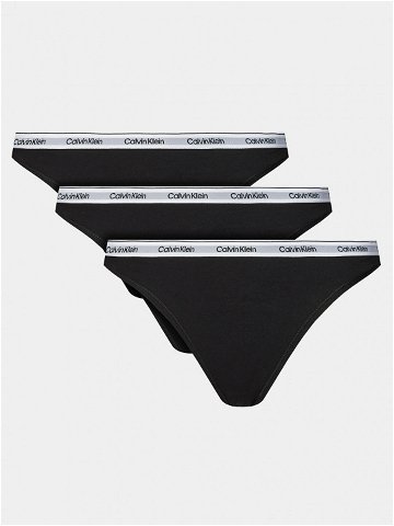Calvin Klein Underwear Sada 3 kusů klasických kalhotek 000QD5207E Černá