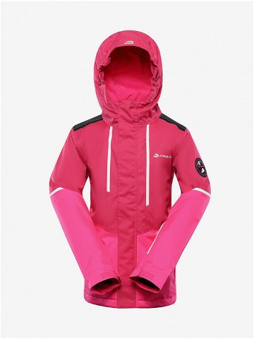 Tmavě růžová holčičí lyžařská bunda s membránou PTX ALPINE PRO Zaribo