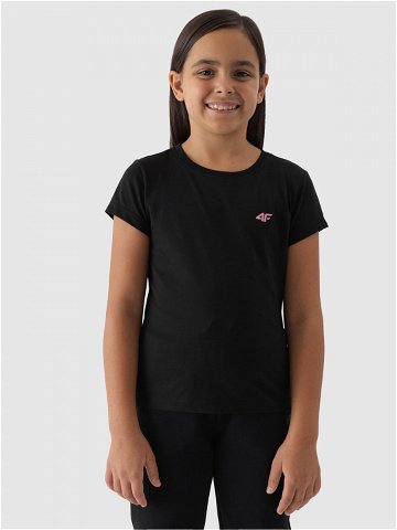 Dívčí hladké tričko – hluboce černé