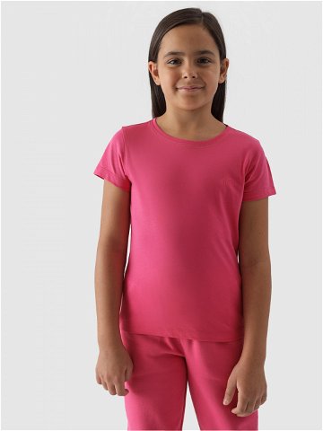 Dívčí hladké tričko – světle růžové