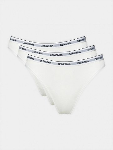 Calvin Klein Underwear Sada 3 kusů string kalhotek 000QD5209E Bílá