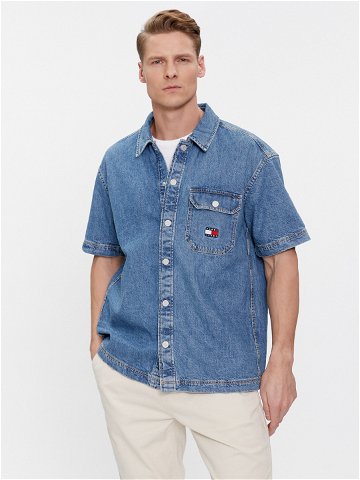 Tommy Jeans džínová košile DM0DM18957 Modrá Regular Fit