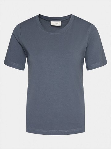 Gina Tricot T-Shirt Basic 17937 Modrá Regular Fit