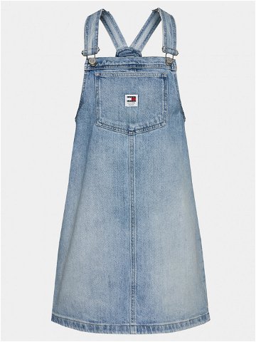 Tommy Jeans Džínové šaty Pinafore DW0DW17678 Modrá Regular Fit