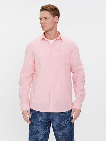 Tommy Jeans Košile DM0DM18962 Růžová Regular Fit