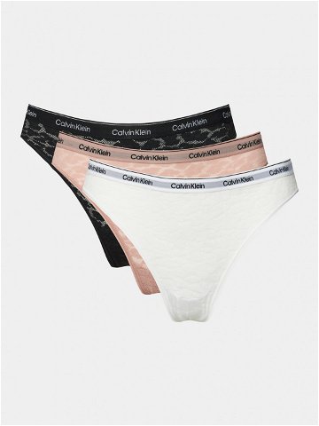 Calvin Klein Underwear Sada 3 kusů brazilských kalhotek 000QD5225E Barevná