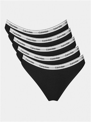 Calvin Klein Underwear Set 5 kusů klasických kalhotek 000QD5208E Černá