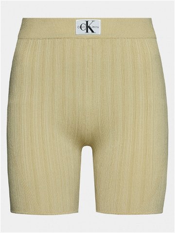 Calvin Klein Jeans Šortky z materiálu Label J20J223138 Zelená Slim Fit