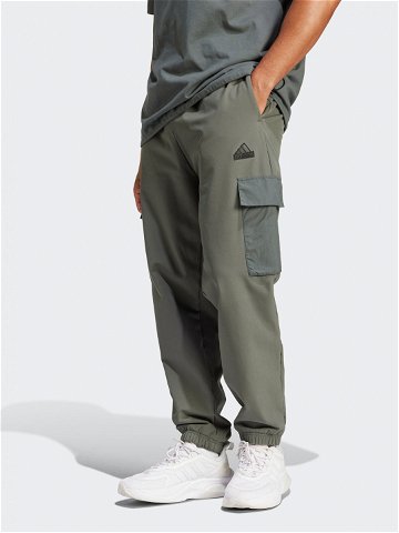 Adidas Teplákové kalhoty City Escape Premium IN3699 Zelená Regular Fit