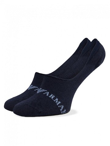 Emporio Armani Sada 3 párů pánských ponožek 306227 4R254 70435 Tmavomodrá