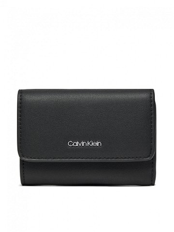 Calvin Klein Malá dámská peněženka Ck Must Small Trifold K60K611934 Černá