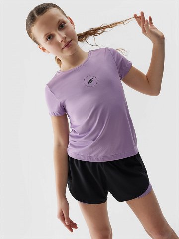 Dívčí sportovní rychleschnoucí tričko – fialové