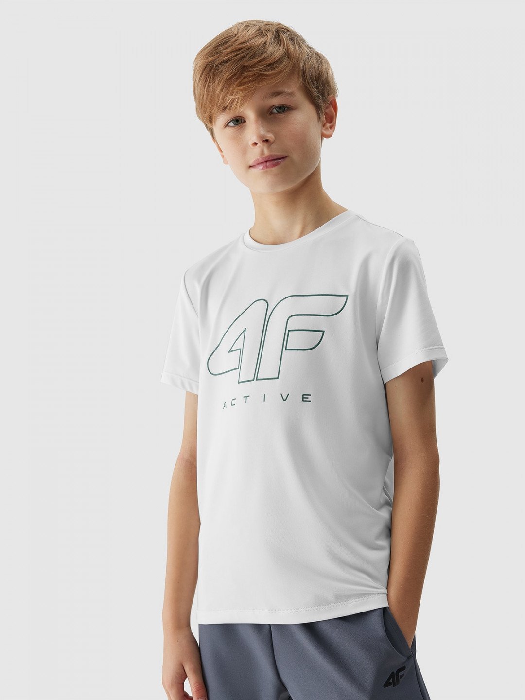 Chlapecké sportovní rychleschnoucí tričko – bílé