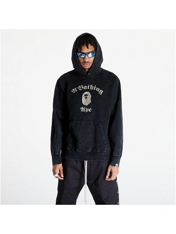 A BATHING APE A Bathing Ape Overdye Pullover Relaxed Fit Hoodie Black