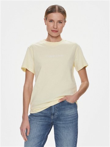 Calvin Klein T-Shirt Hero Logo K20K205448 Žlutá Regular Fit
